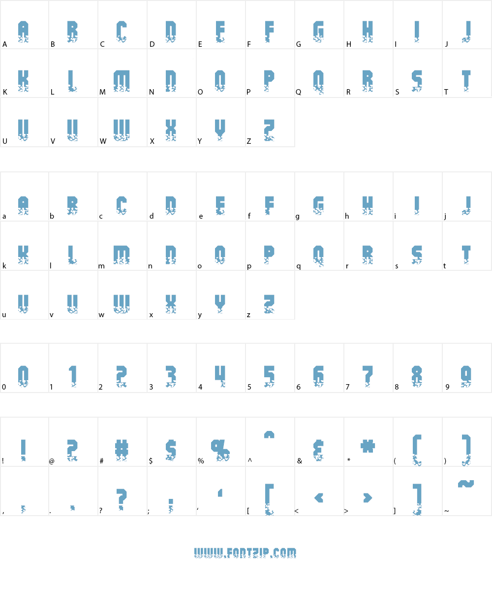 Alpha Mutation Font Character